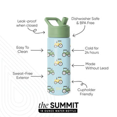 Summit Kids Water Bottle with Straw Lid