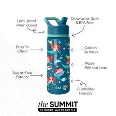 Summit Kids Water Bottle with Straw Lid