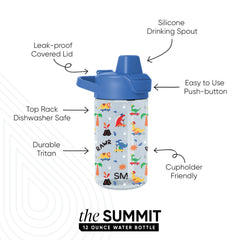 Summit Kids Plastic Water Bottle with Simple Flip Straw Lid