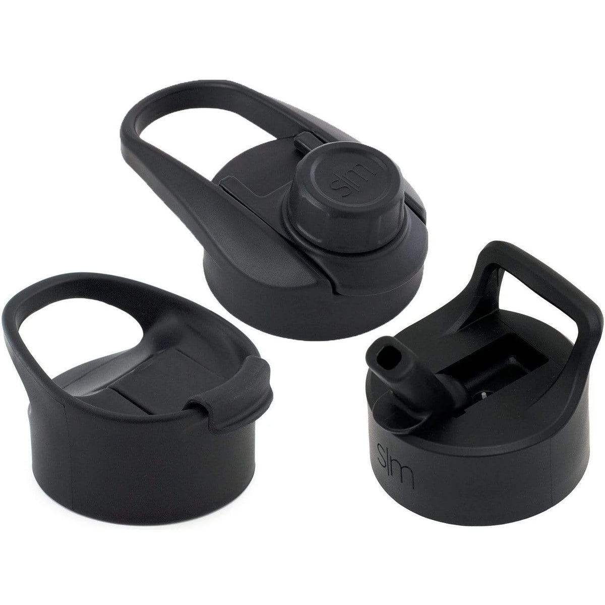 Summit Water Bottle Lid 3 Pack - Flip Lid with Handle, Insulated Straw Lid, and Insulated Chug Lid