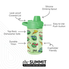 Summit Kids Plastic Water Bottle with Simple Flip Straw Lid
