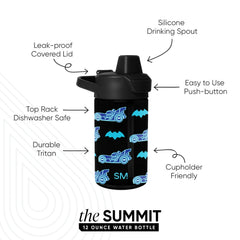 Summit Kids Plastic Water Bottle with Simple Flip Straw Lid
